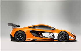 2015 650S GT3 McLaren supercar side view HD wallpaper