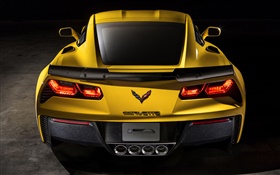 2015 Chevrolet Corvette Z06 supercar rear close-up HD wallpaper