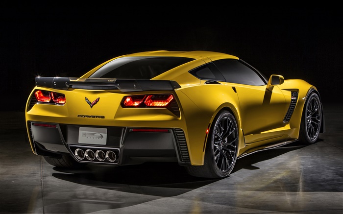 2015 Chevrolet Corvette Z06 supercar rear view Wallpapers Pictures Photos Images