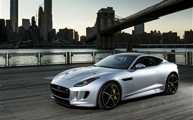 2015 Jaguar F-Type R car side view HD wallpaper