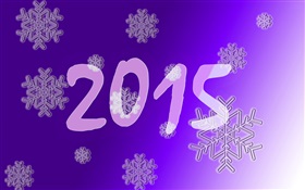 2015 with snowflakes HD wallpaper