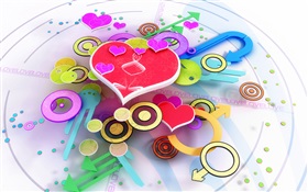 3D colorful clock