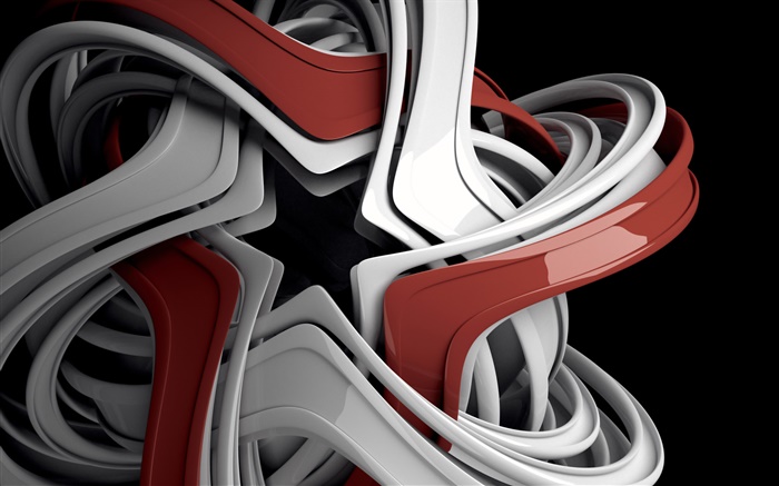 3D design, red and white flower Wallpapers Pictures Photos Images