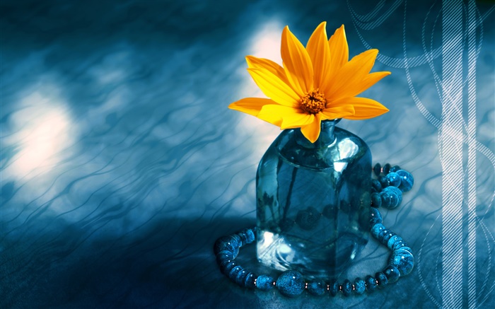 3D design, yellow flower Wallpapers Pictures Photos Images