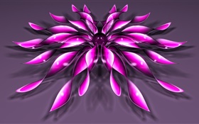 3D purple flower HD wallpaper