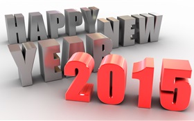 3D style, Happy New Year 2015