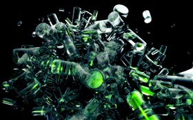 3D transparent engine HD wallpaper