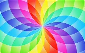 Abstract circle sector, colorful flower