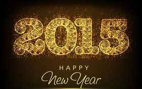 Abstract golden creative 2015 New Year HD wallpaper