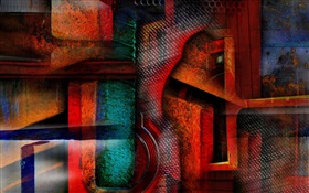 Abstract pictures, colorful shape HD wallpaper