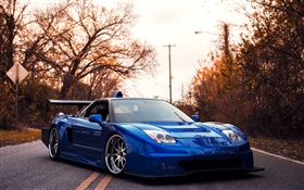 Acura blue supercar HD wallpaper
