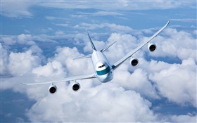 Aircraft in the sea of clouds HD wallpaper