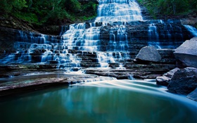Albion Falls, Hamilton, Ontario, Canada, waterfalls, lake HD wallpaper