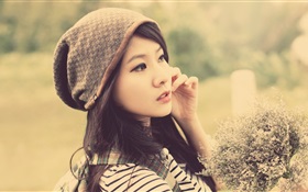 Asian girl, retro style