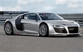 Audi silvery sport car HD wallpaper