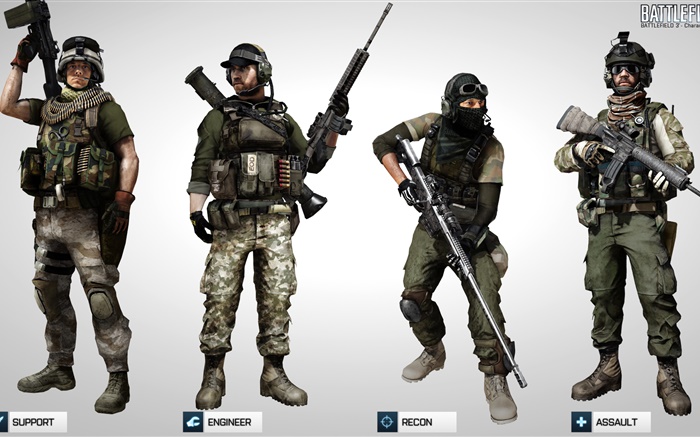 Battlefield 3, four soliders Wallpapers Pictures Photos Images