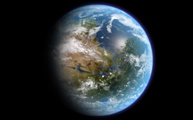 Beautiful blue planet, Earth