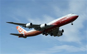 Boeing 747 plane flight in sky HD wallpaper