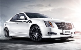 Cadillac CTS Vday white car HD wallpaper