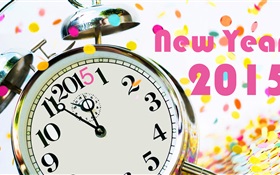 Clock and New Year 2015 HD wallpaper