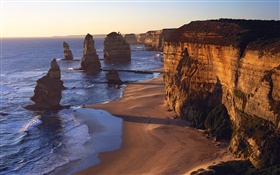 Coast, rock, cliff HD wallpaper