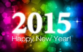 Colorful lights, 2015 New Year HD wallpaper