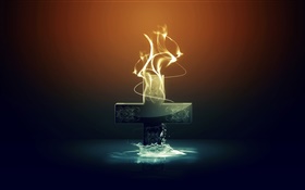 Creative design, flame cross
