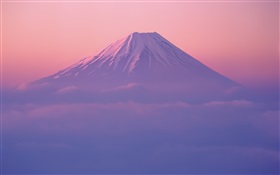 Fuji mountain, dusk HD wallpaper