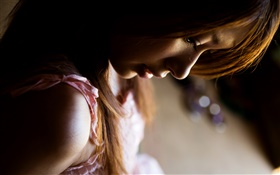Girl looked down HD wallpaper