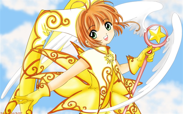 Golden dress anime girl Wallpapers Pictures Photos Images
