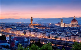 Italy beautiful city night scenery HD wallpaper