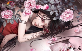 JX three online version, girl sleep HD wallpaper