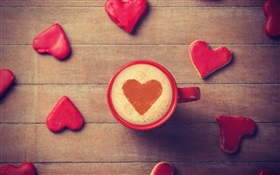 One cup love coffee HD wallpaper