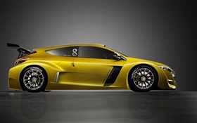 Renault yellow sport car side view