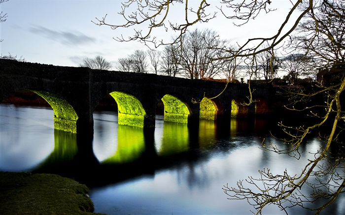 River, arch bridge Wallpapers Pictures Photos Images