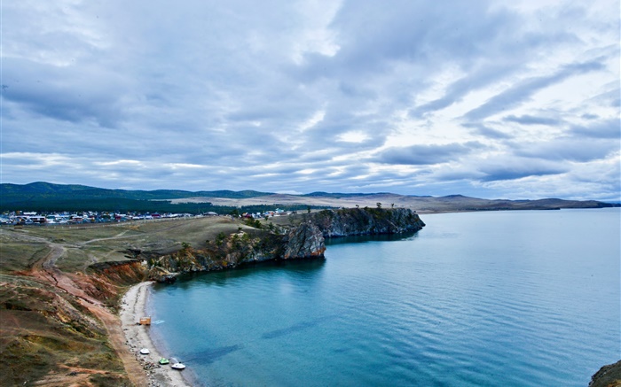 Russia, Lake Baikal, dusk, clouds Wallpapers Pictures Photos Images