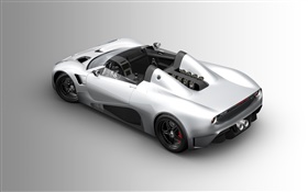 Scuderia Bizzarrini P538 supercar rear top view HD wallpaper