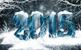 Snow and ice style, 2015 New Year HD wallpaper