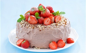 Taro strawberry cake HD wallpaper