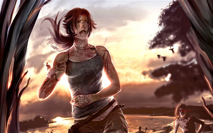 Tomb Raider, Lara Croft, sunset Wallpapers Pictures Photos Images