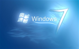 Windows 7 in blue water HD wallpaper