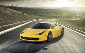 2013 Ferrari 458 Italia yellow supercar