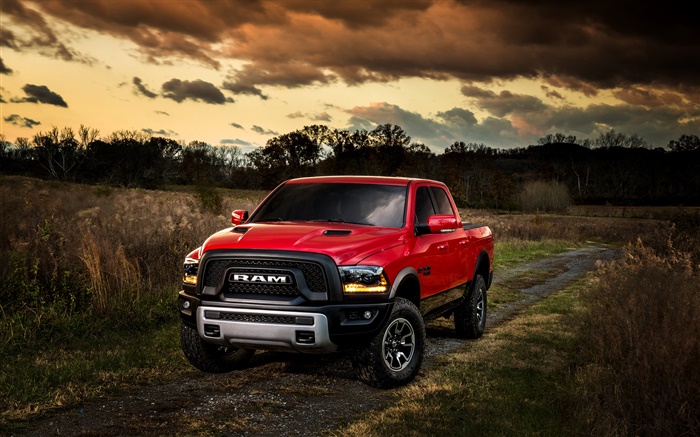 2015 Ford Ram 1500 red pickup front view Wallpapers Pictures Photos Images