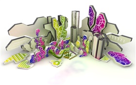 3D creative city HD wallpaper