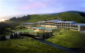 3D design, mountain leisure resorts