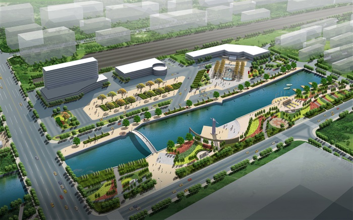 3D design, urban local area show Wallpapers Pictures Photos Images
