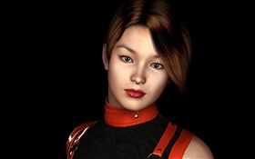 3D pure girl HD wallpaper