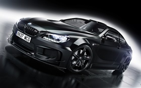 BMW M6 black car front view HD wallpaper