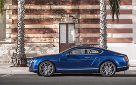 Bentley Continental GT blue car