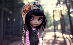 Black hair toy girl, doll HD wallpaper